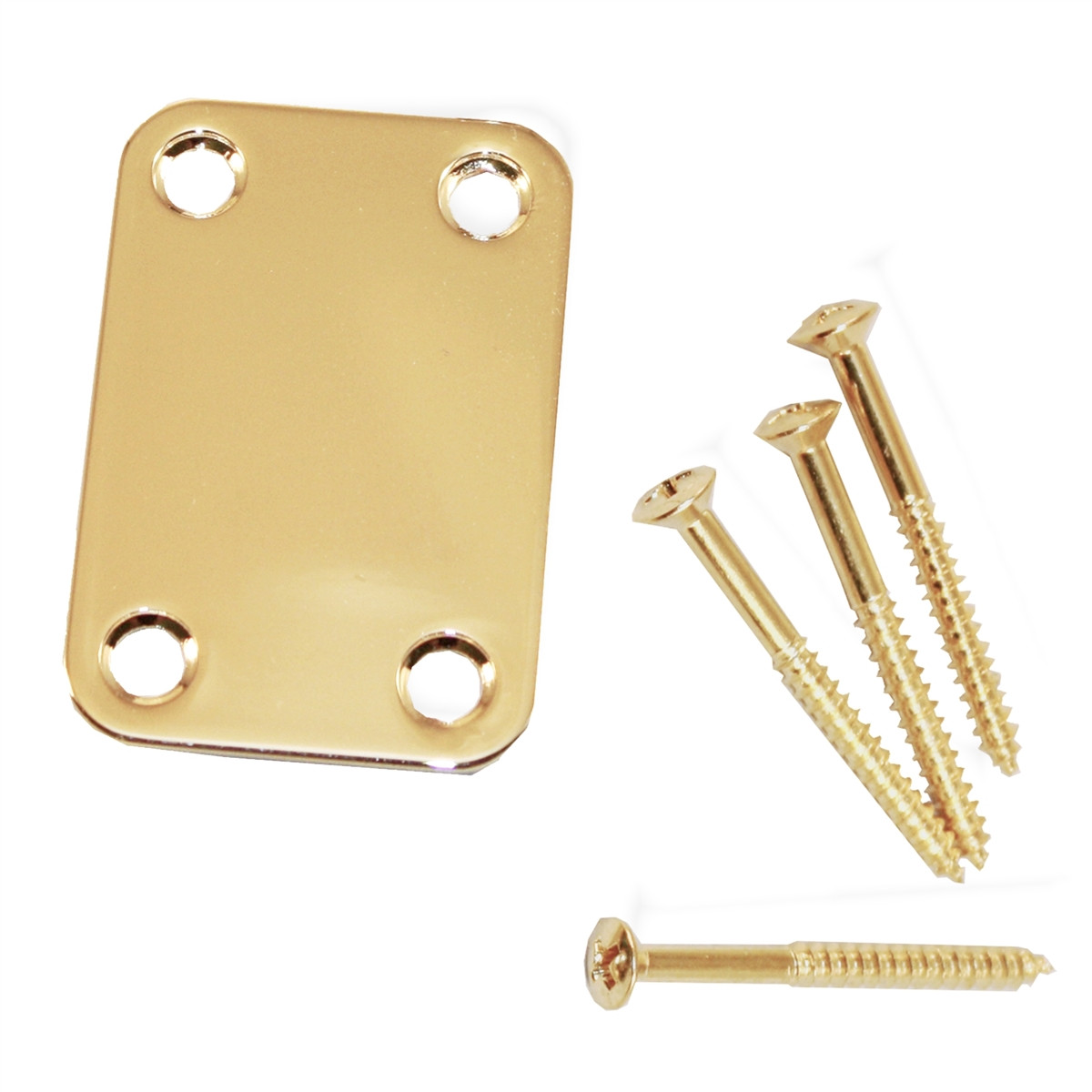 Neck Plate Electric 1 3/4 x 2 1/2 Medium Wide Gold